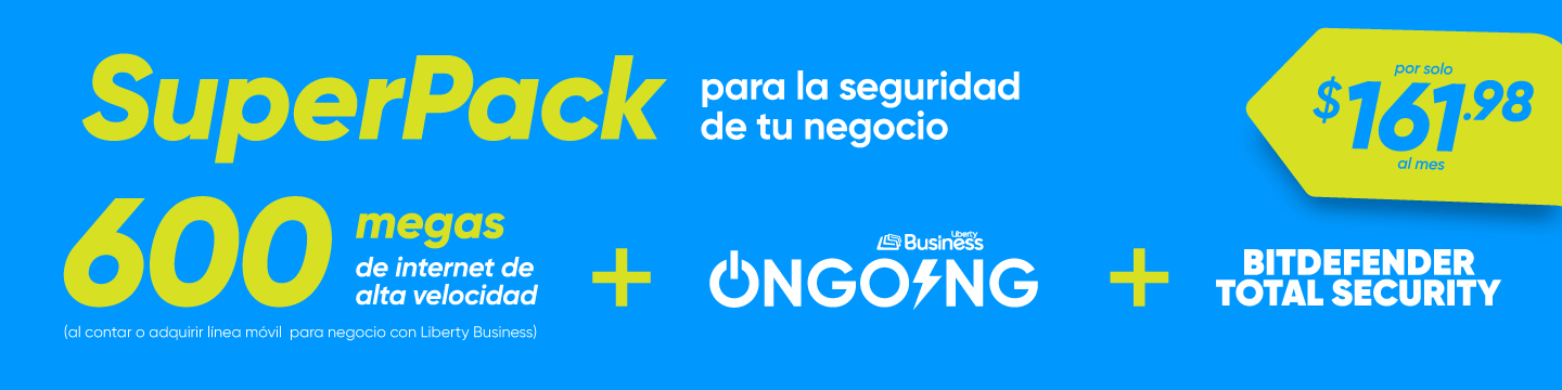 ¡Dale un “upgrade” a tu negocio para que esté seguro y conectado en todo momento! Con nuestro nuevo SuperPack de Seguridad.