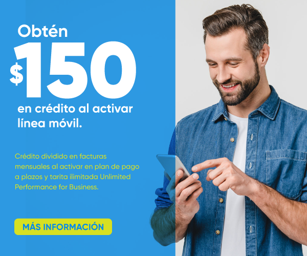 Obtén $150 en crédito al activar línea móvil