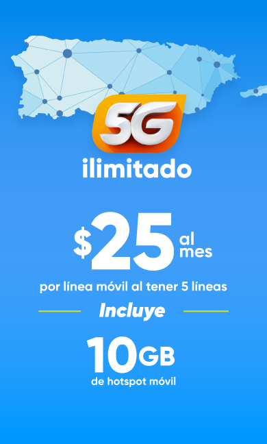 ¡Atención empresario! ¿Estás buscando la mejor red móvil en Puerto Rico* para las comunicaciones de tu negocio? Paga $25 por línea al mes al activar 5 líneas móviles con Liberty Business.