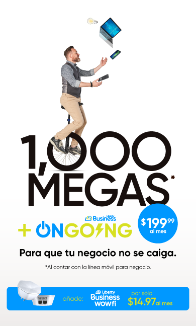 ¡Obtén una solución completa para la continuidad de tu negocio con esta oferta! Te ofrecemos 1,000 megas de internet de alta velocidad, el más rápido en Puerto Rico.