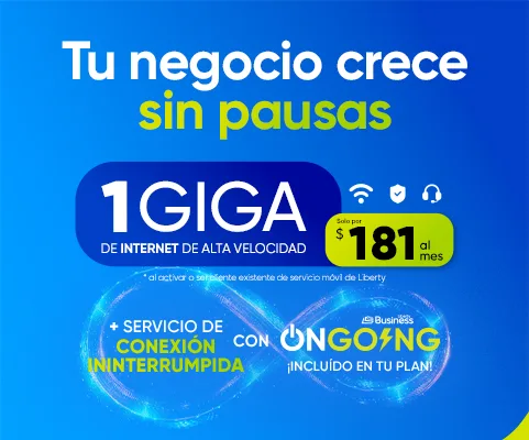 1,000 Megas + OnGoing por $181 al mes