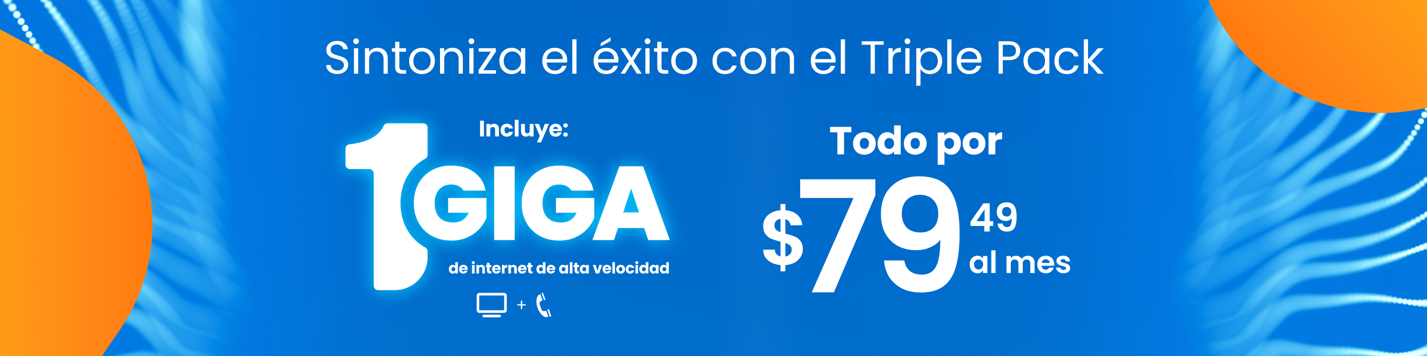El internet de alta velocidad que tu negocio quiere te lo trae Liberty Business. Triple pack. Incluye 1000 megas + televisión + telefonía ilimitada en PR y EE.UU ¡Potencia la productividad de tu negocio hoy mismo con esta oferta exclusiva para clientes de negocio!