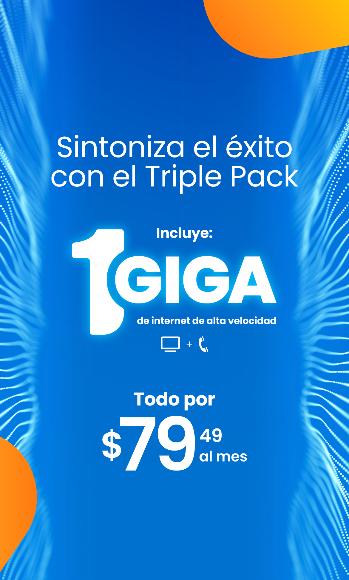 El internet de alta velocidad que tu negocio quiere te lo trae Liberty Business. Triple pack. Incluye 1000 megas + televisión + telefonía ilimitada en PR y EE.UU ¡Potencia la productividad de tu negocio hoy mismo con esta oferta exclusiva para clientes de negocio!